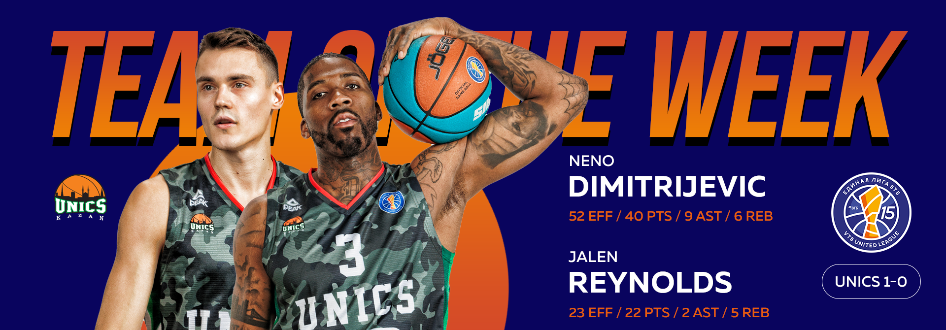 Neno Dimitrijevic and Jalen Reynolds were included in the Team of the Week!