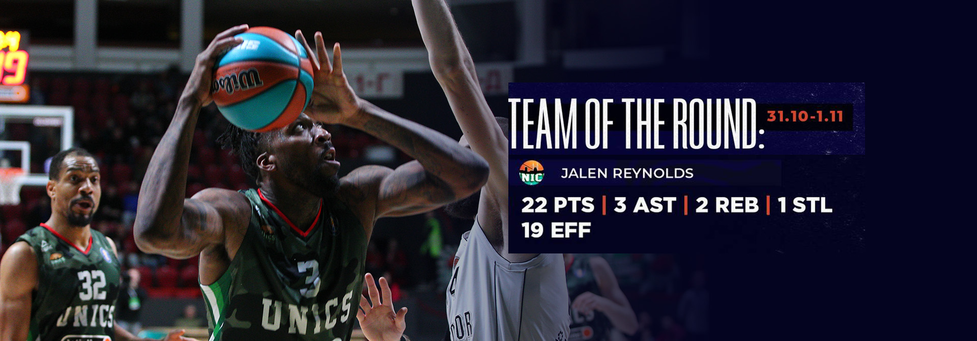 Jalen Reynolds was included in the All-VTB United League Team of the week!