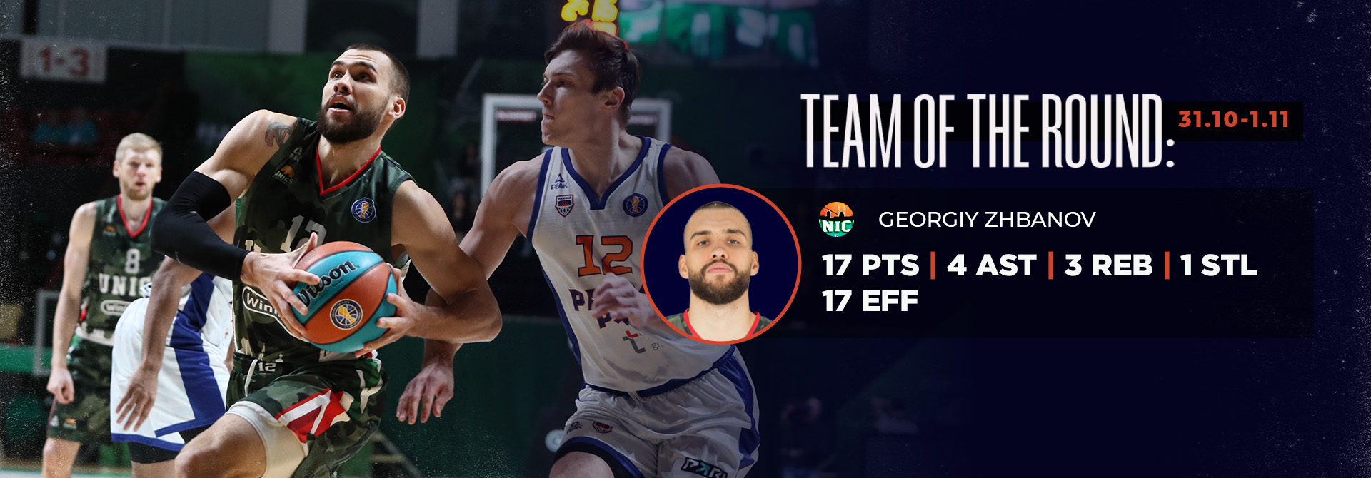 Georgiy Zhbanov was included in the All-VTB Team of the Week!