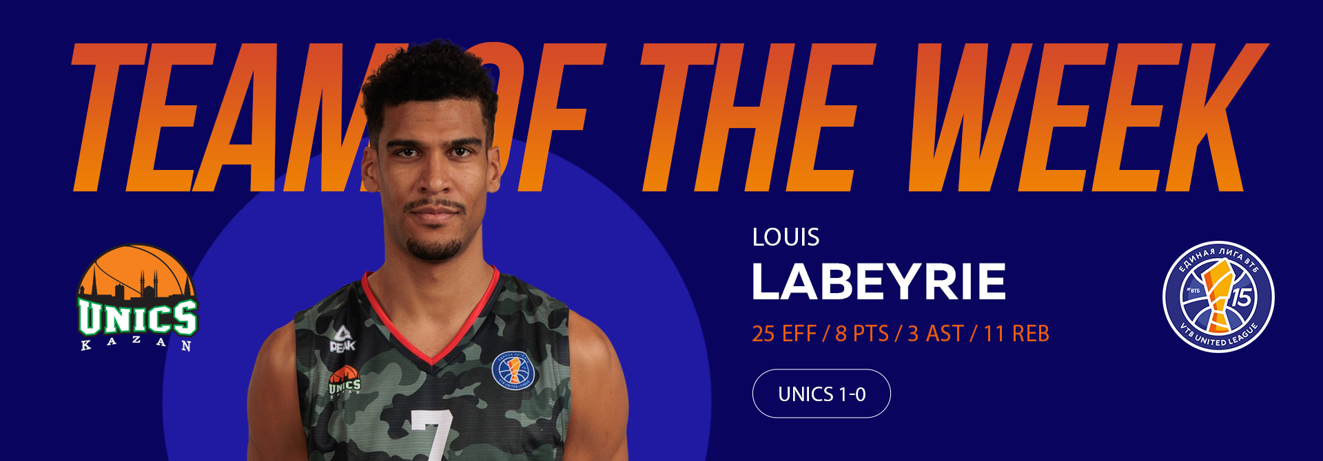 Louis Labeyrie was included in the All-VTB Team of the Round!